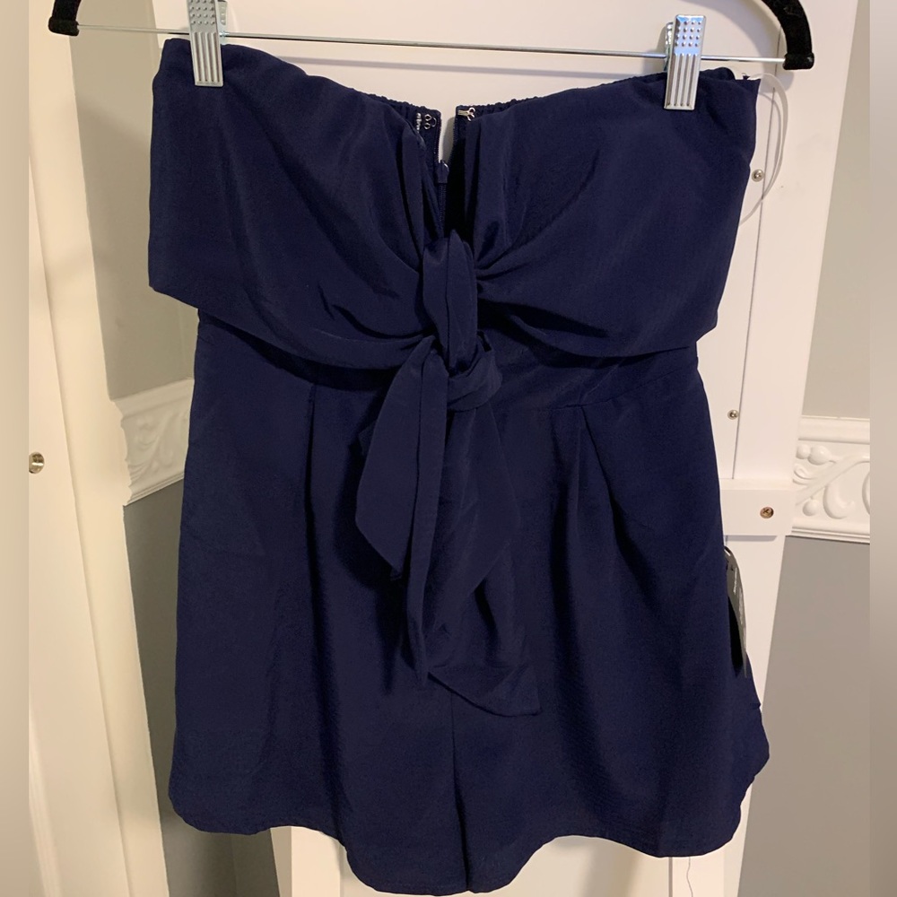 navy dressy romper